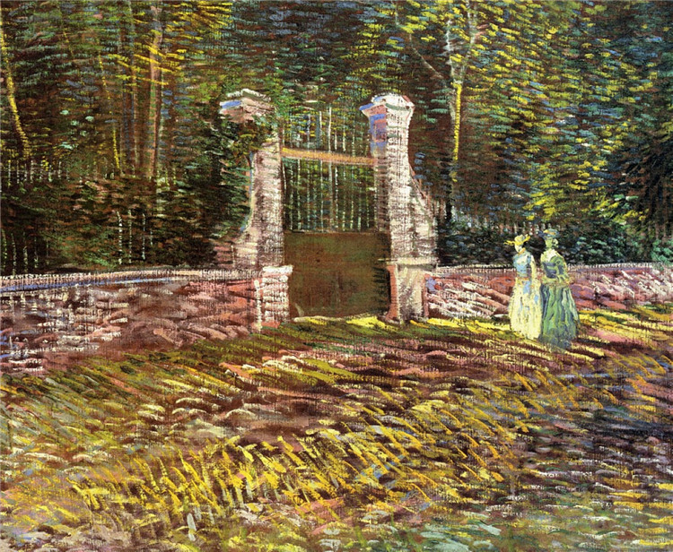 Entrance To The Voyer-D'Argenson Park At Asnieres - Click Image to Close